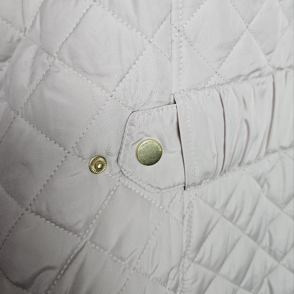 Weatherproof Modern Quilted Barn Jacket Adjustable Waist STONE HEARTH Large - Picture 8 of 11